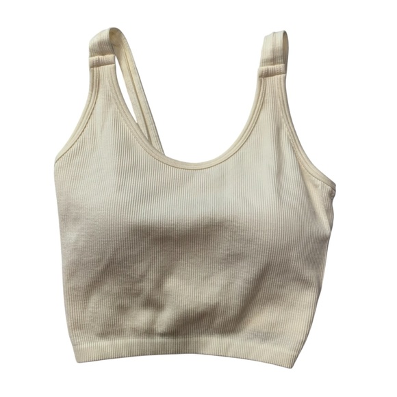 NWT 90 Degree by Reflex Ribbed Sports Bra 2-Pack – Orange & Cream Women’s Small - Picture 9 of 11